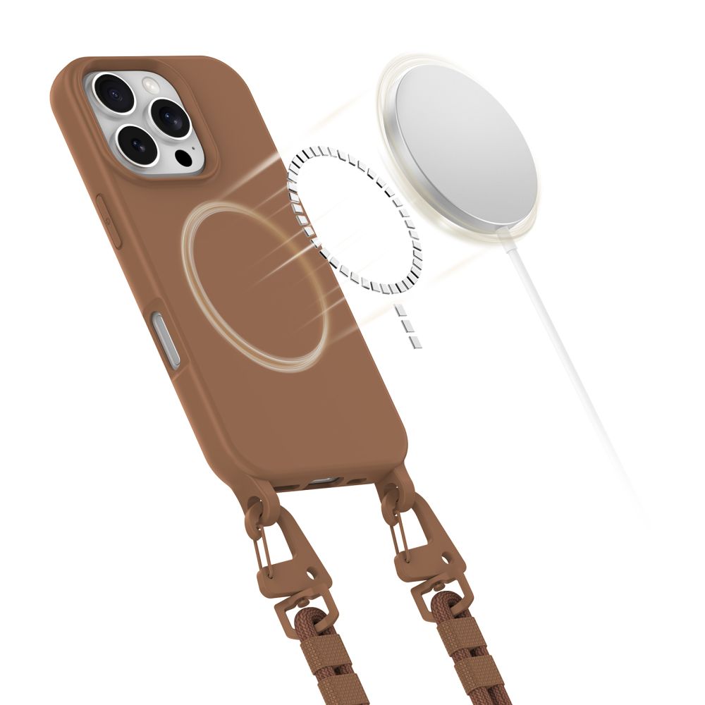 COQUE TECH-PROTECT MAGNECKLACE MAGSAFE IPHONE 16 PRO MARRON CHOCOLAT