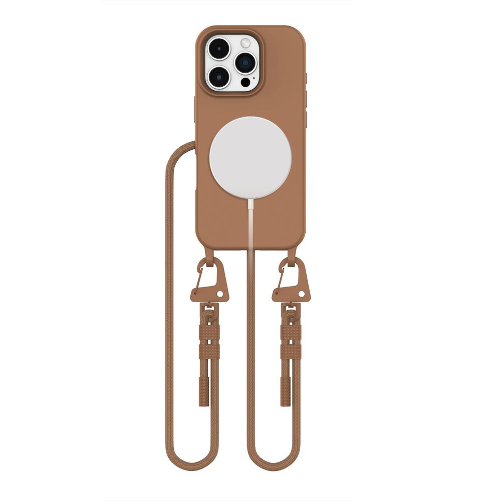 COQUE TECH-PROTECT MAGNECKLACE MAGSAFE IPHONE 16 PRO MARRON CHOCOLAT