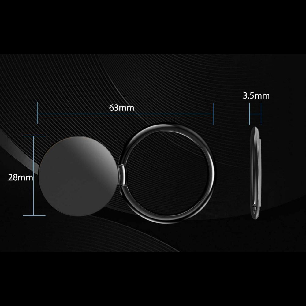 BAGUE MAGNÉTIQUE POUR TÉLÉPHONE NOIRE TECH-PROTECT