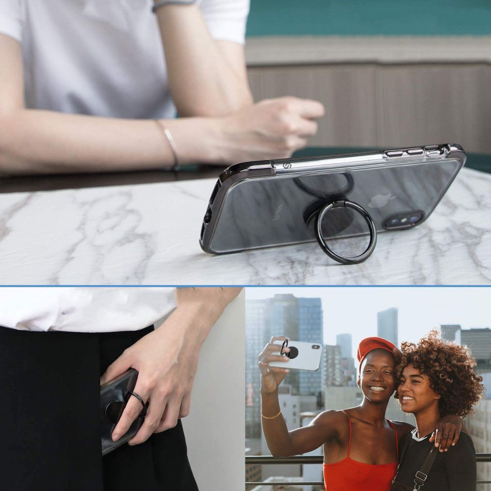 BAGUE MAGNÉTIQUE POUR TÉLÉPHONE NOIRE TECH-PROTECT