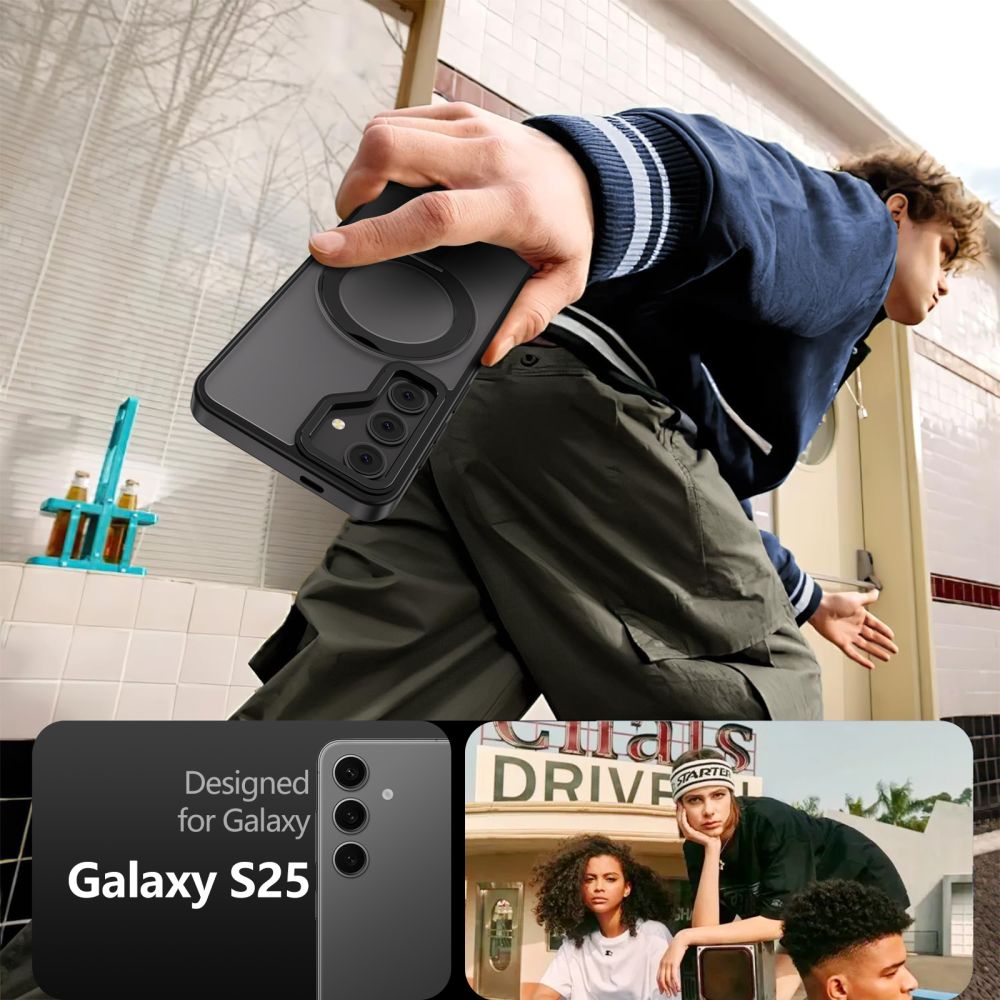 COUVERCLE TECH-PROTECT MAGRING MAGSAFE GALAXY S25 NOIR MATTE