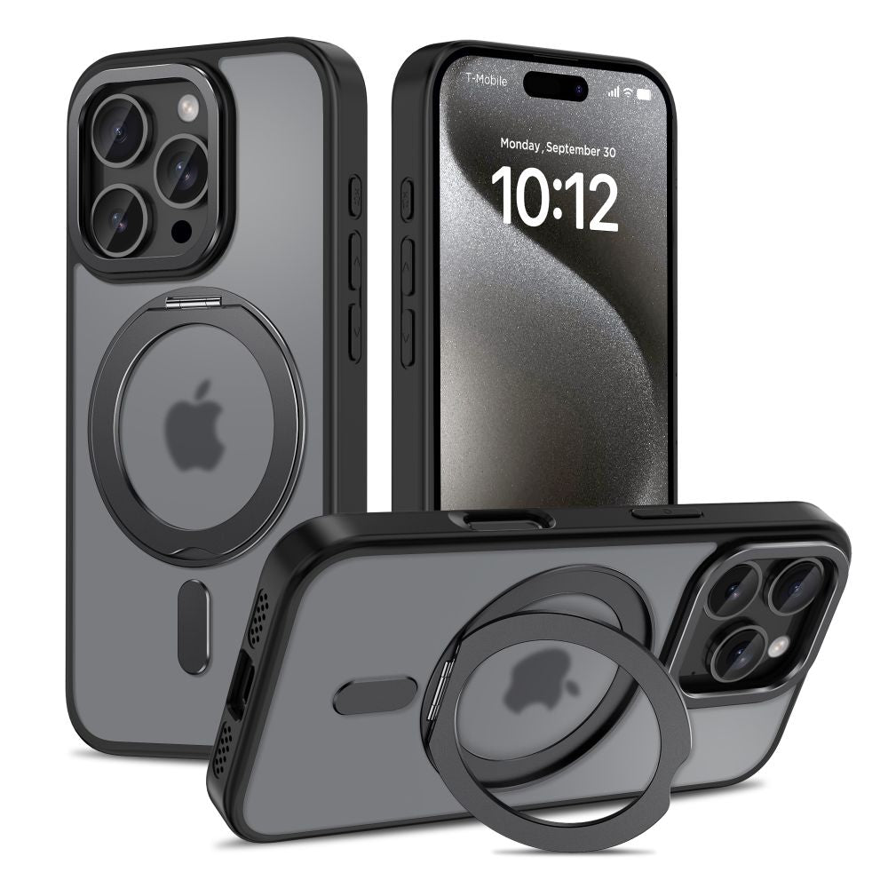 COQUE POUR IPHONE 16 PRO MAX TECH-PROTECT MAGRING MAGSAFE NOIR MAT