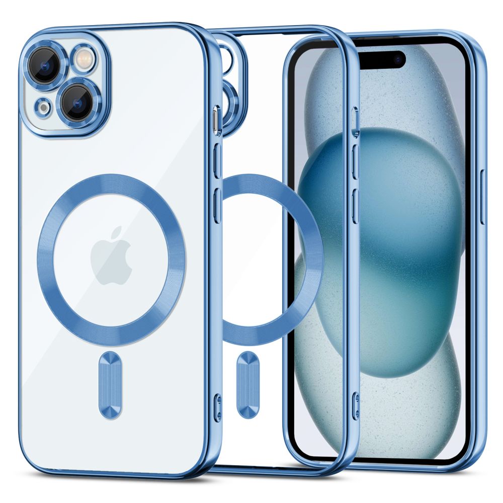 COUVERTURE TECH-PROTECT MAGSHINE MAGSAFE IPHONE 15 BLEU CIEL