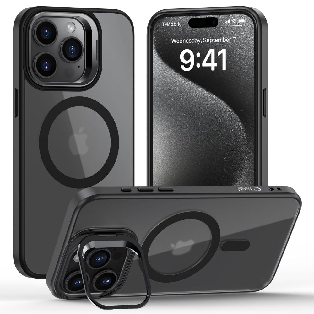 TECH-PROTECT MAGSTAND MAGSAFE IPHONE 15 PRO NOIR MATTE