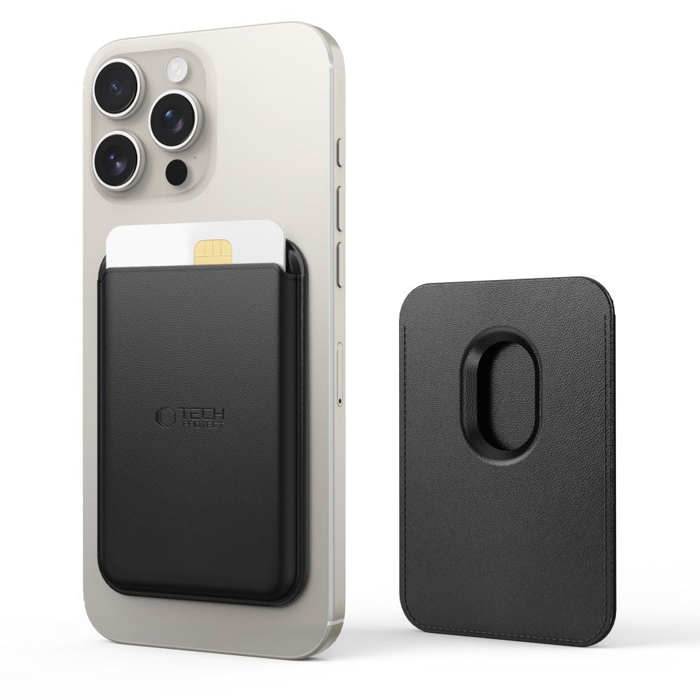 TECH-PROTECT MAGWALLET MAGSAFE PORTE-CARTES MAGNÉTIQUE UNIVERSEL NOIR