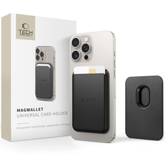 TECH-PROTECT MAGWALLET MAGSAFE PORTE-CARTES MAGNÉTIQUE UNIVERSEL NOIR