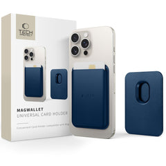 TECH-PROTECT MAGWALLET MAGSAFE PORTE-CARTES MAGNÉTIQUE UNIVERSEL BLEU MARINE