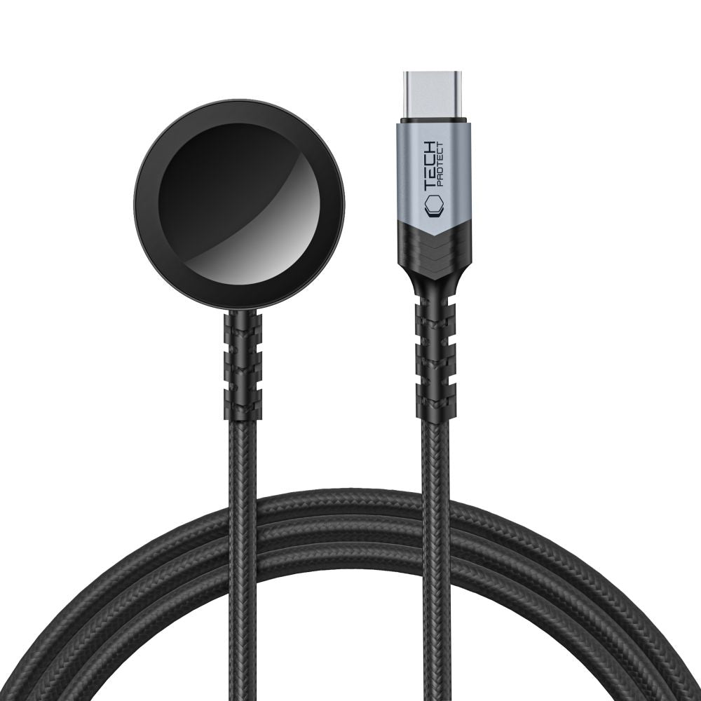 TECH-PROTECT MC01 ULTRABOOST CHARGEUR MAGNÉTIQUE CÂBLE TYPE-C 120CM APPLE WATCH NOIR