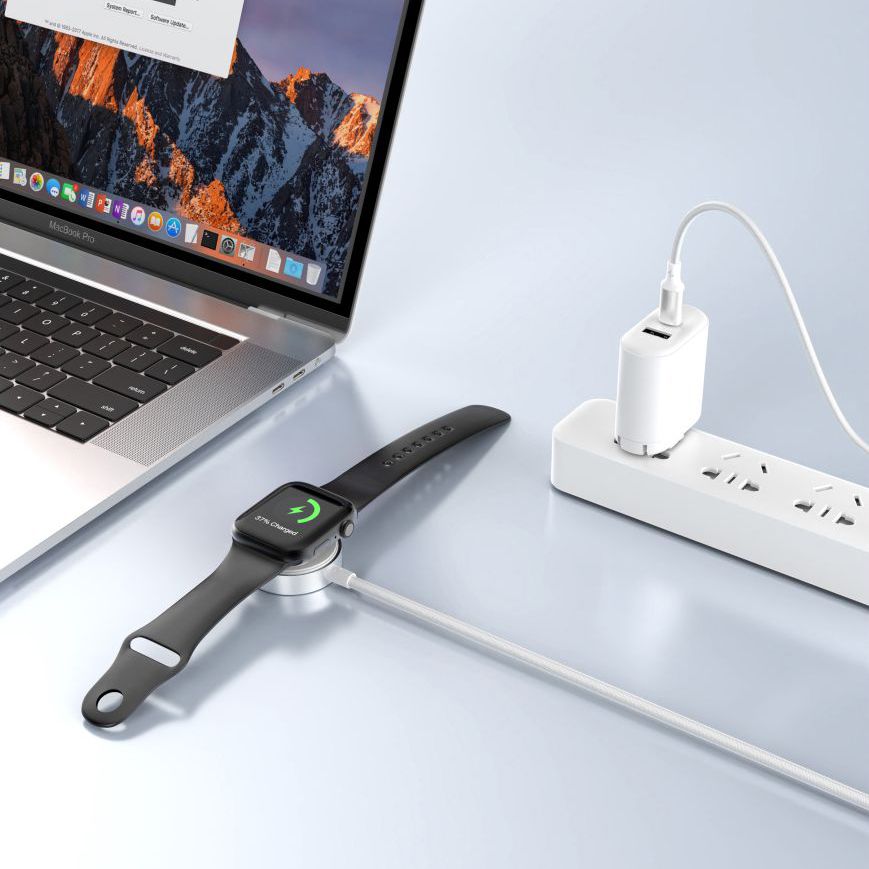 CÂBLE DE CHARGEUR MAGNÉTIQUE TYPE-C TECH-PROTECT MC02 ULTRABOOST 100CM POUR APPLE WATCH BLANC