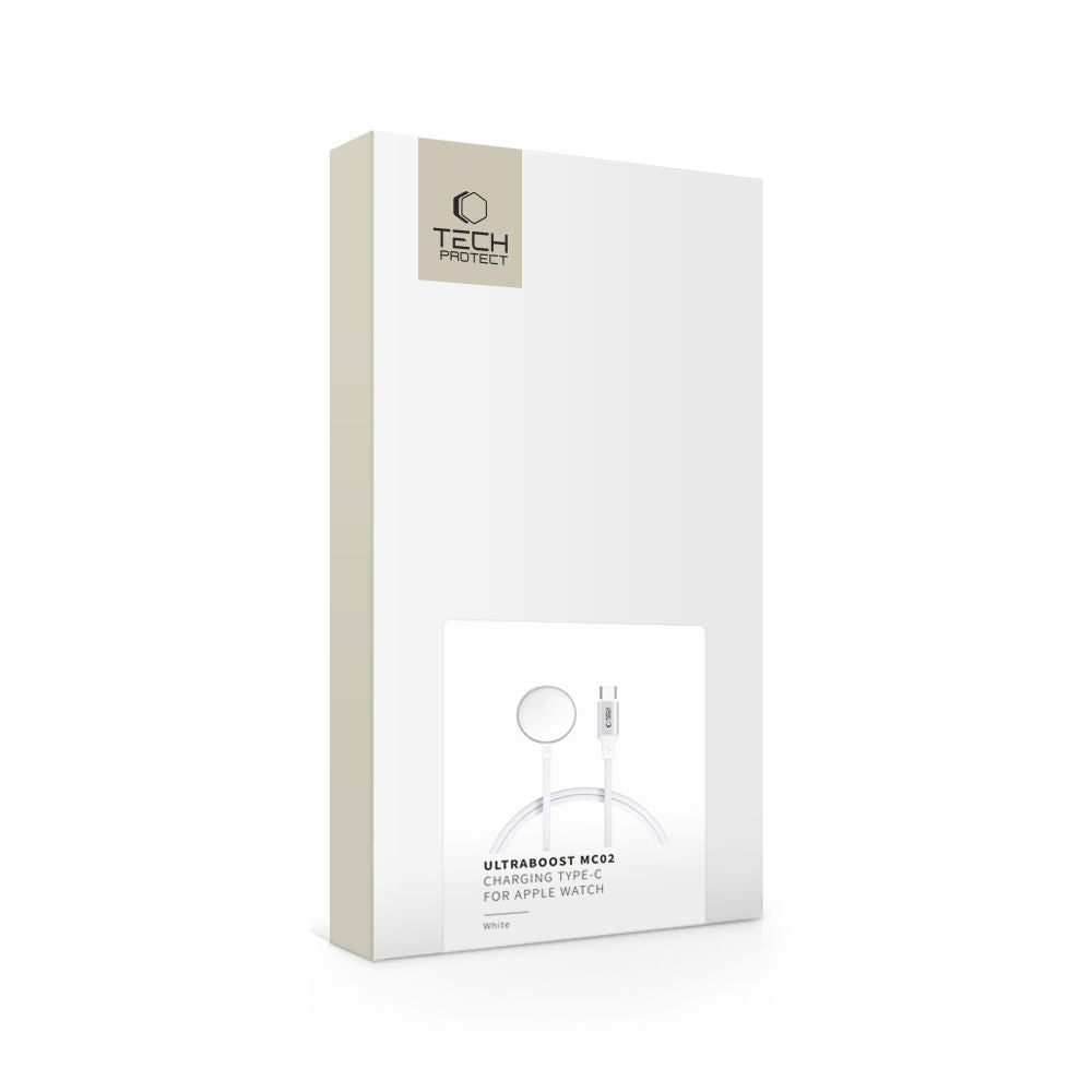 CÂBLE DE CHARGEUR MAGNÉTIQUE TYPE-C TECH-PROTECT MC02 ULTRABOOST 100CM POUR APPLE WATCH BLANC