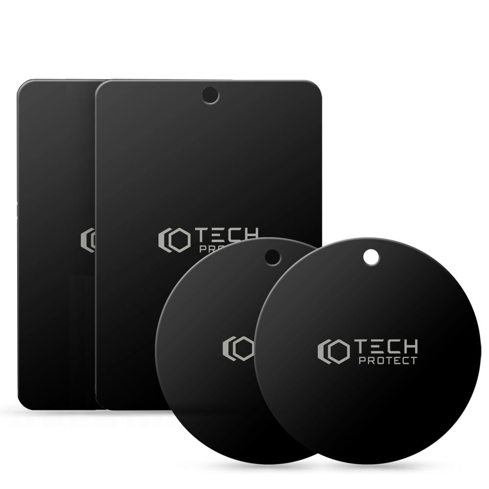 DOUCHES MAGNÉTIQUES TECH-PROTECT METALPLATE SUPPORT MAGNÉTIQUE POUR VOITURE 4-PACK NOIR