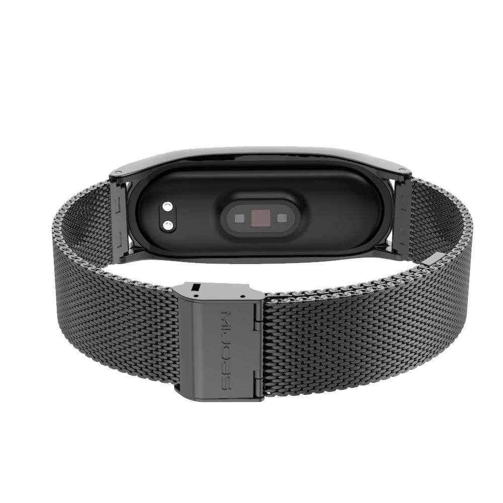 BRACELET POUR XIAOMI MI BAND 5 / 6 / 6 NFC DOOP MILANESE LOOP NOIR