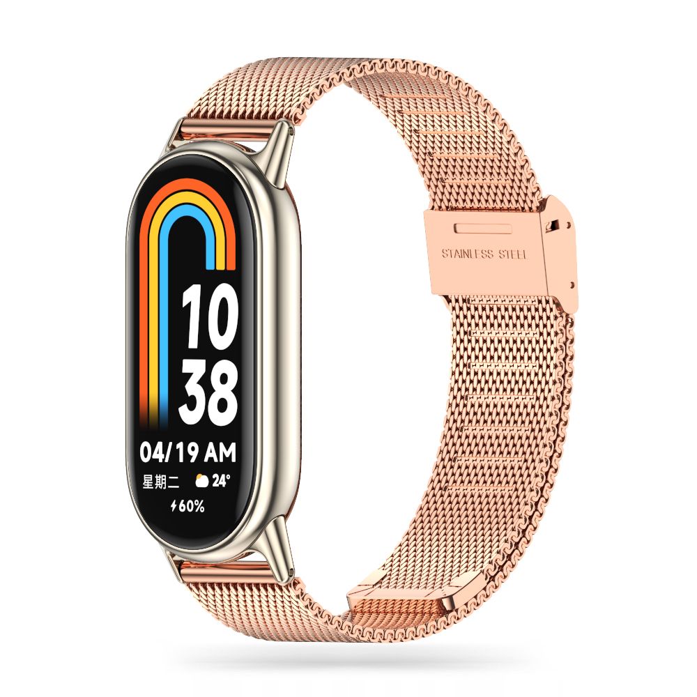 BRACELET POUR XIAOMI MI BAND 8 / 9 / NFC DOOP MILANESE LOOP OR ROSE