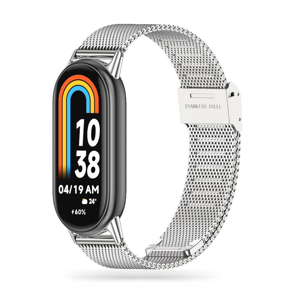 BRACELET POUR XIAOMI MI BAND 8 / 9 / NFC DOOP MILANESE LOOP ARGENT