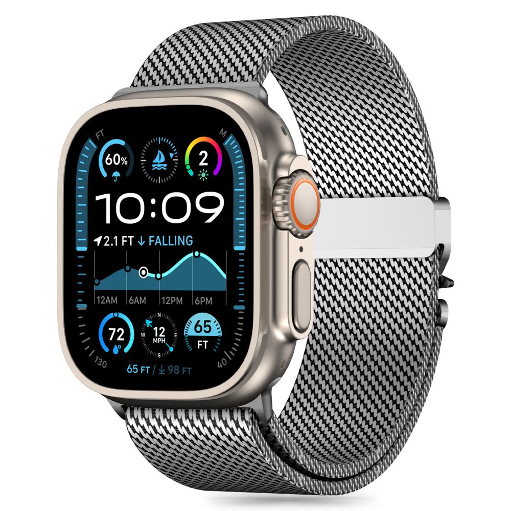BRACELET TECH-PROTECT MILANO APPLE WATCH 6 / 7 / 8 / 9 / 10 / SE / ULTRA 1 / 2 (44 / 45 / 46 / 49 MM) ARGENT