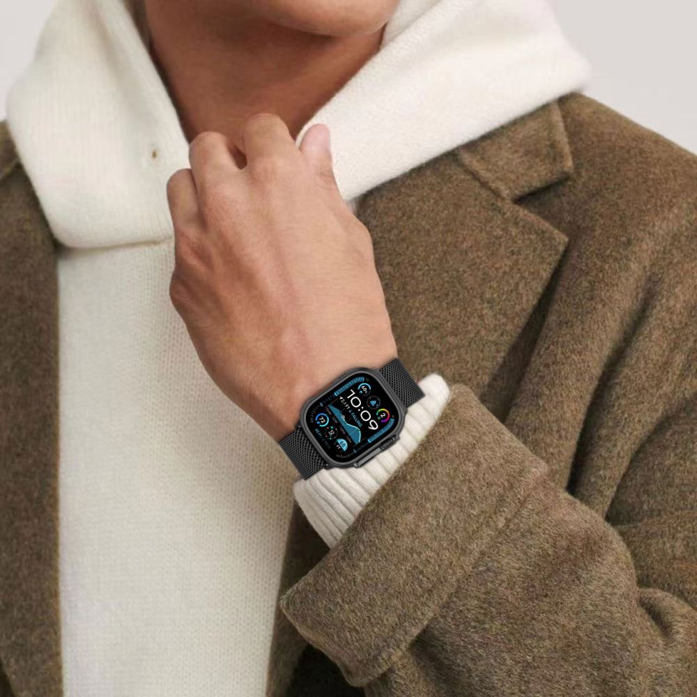 BRACELET TECH-PROTECT MILANO POUR APPLE WATCH 6 / 7 / 8 / 9 / 10 / SE / ULTRA 1 / 2 (44 / 45 / 46 / 49 MM) TITANE