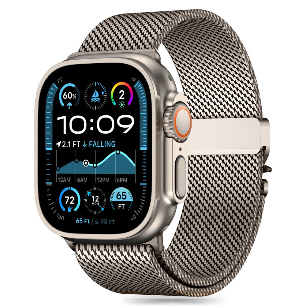 BRACELET TECH-PROTECT MILANO POUR APPLE WATCH 6 / 7 / 8 / 9 / 10 / SE / ULTRA 1 / 2 (44 / 45 / 46 / 49 MM) TITANE