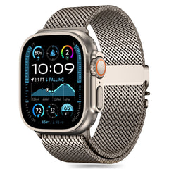 BRACELET TECH-PROTECT MILANO POUR APPLE WATCH 6 / 7 / 8 / 9 / 10 / SE / ULTRA 1 / 2 (44 / 45 / 46 / 49 MM) TITANE