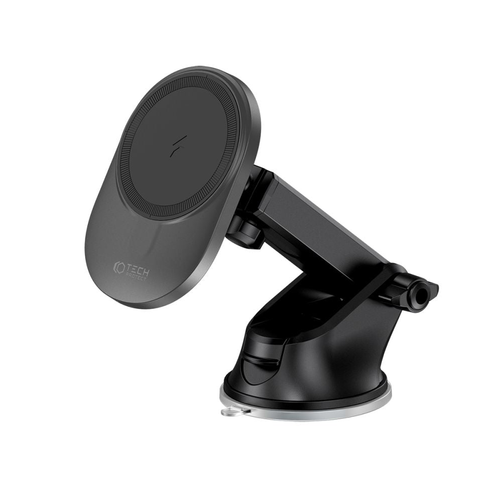 SUPPORT DE TÉLÉPHONE POUR VOITURE AVEC CHARGE SANS FIL TECH-PROTECT MM15W-V1 MAGNETIC MAGSAFE SUPPORT DE TABLEAU DE BORD ET DE VENTILATION CHARGEUR SANS FIL 15W NOIR