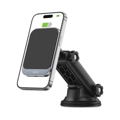 SUPPORT DE TÉLÉPHONE POUR VOITURE AVEC CHARGE SANS FIL TECH-PROTECT MM15W-V2 MAGNETIC MAGSAFE SUPPORT DE TABLEAU DE BORD CHARGEUR SANS FIL 15W NOIR