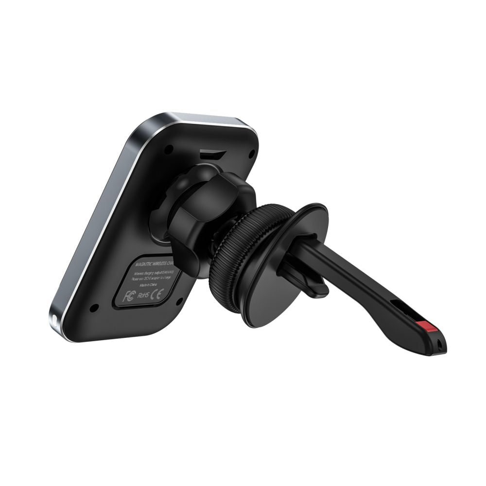 SUPPORT DE TÉLÉPHONE POUR VOITURE AVEC CHARGE SANS FIL TECH-PROTECT MM15W-V2 SUPPORT MAGNETIQUE MAGSAFE POUR VENTILATION CHARGEUR SANS FIL 15W NOIR