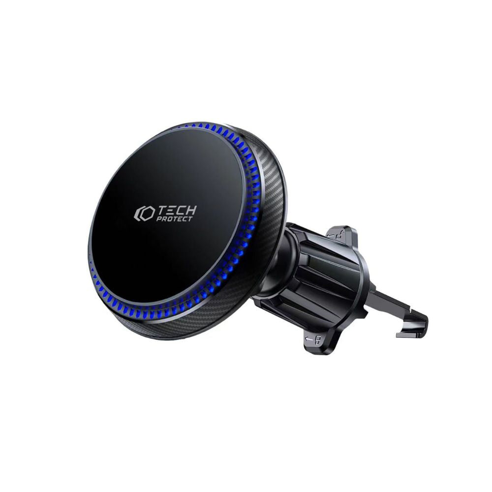 SUPPORT DE TÉLÉPHONE POUR VOITURE AVEC CHARGE SANS FIL TECH-PROTECT MM15W-V4 SUPPORT MAGNETIQUE MAGSAFE VENT CAR CHARGER SANS FIL 15W NOIR