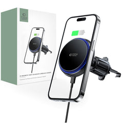 SUPPORT DE TÉLÉPHONE POUR VOITURE AVEC CHARGE SANS FIL TECH-PROTECT MM15W-V4 SUPPORT MAGNETIQUE MAGSAFE VENT CAR CHARGER SANS FIL 15W NOIR