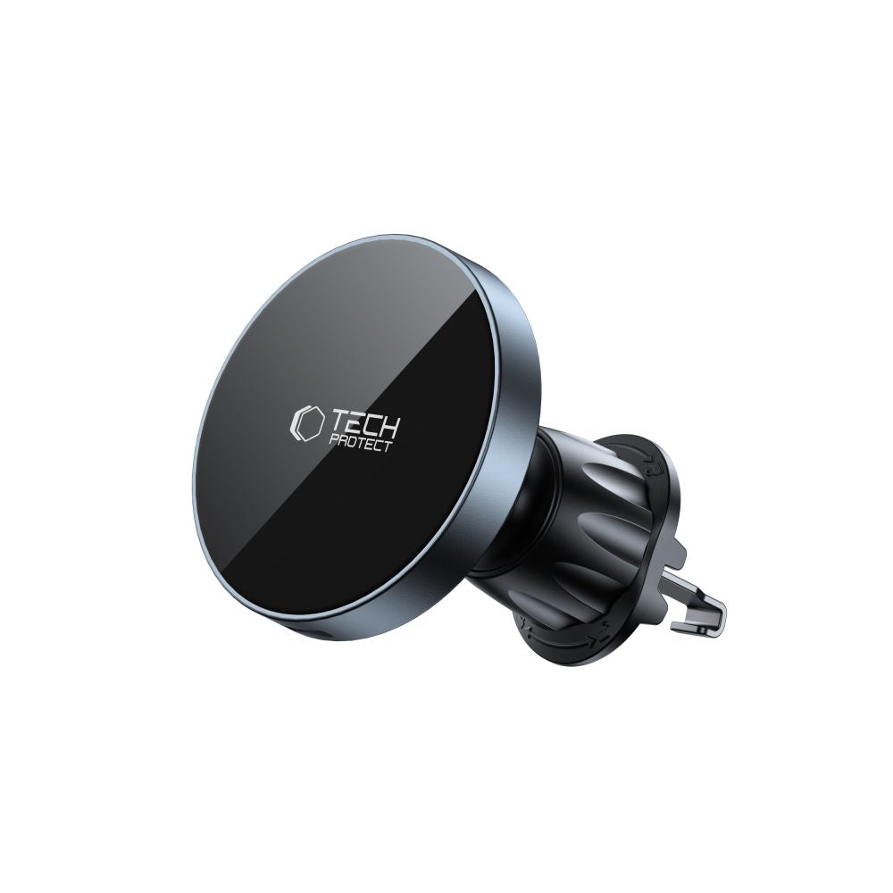 SUPPORT DE TÉLÉPHONE POUR VOITURE AVEC CHARGE SANS FIL TECH-PROTECT MM15W-V5 MAGNETIC MAGSAFE MONTAGE CD & VENTILATION CHARGEUR SANS FIL 15W NOIR/NOIR