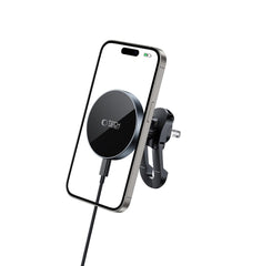SUPPORT DE TÉLÉPHONE POUR VOITURE AVEC CHARGE SANS FIL TECH-PROTECT MM15W-V5 MAGNETIC MAGSAFE SUPPORT DE VENTILATION CHARGEUR SANS FIL 15W NOIR/NOIR