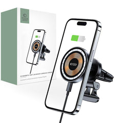 Support de téléphone pour voiture avec chargement sans fil TECH-PROTECT MM15W-V5 support magnétique MagSafe pour ventilation chargeur sans fil 15W noir