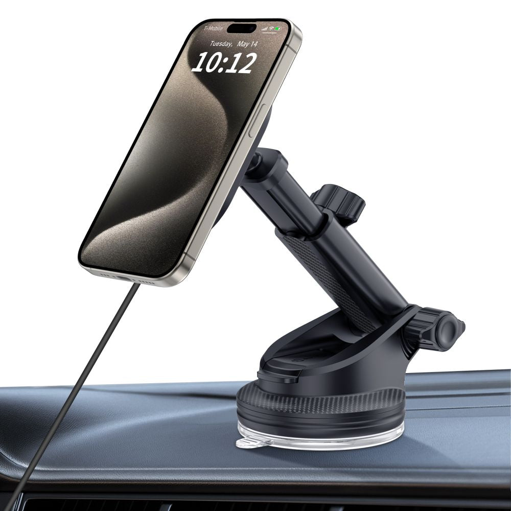 Support de téléphone pour voiture avec chargement sans fil TECH-PROTECT MM15W-V6 support magnétique MagSafe pour tableau de bord et ventilation chargeur sans fil 15W noir