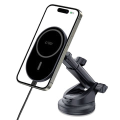 SUPPORT DE TÉLÉPHONE POUR VOITURE AVEC CHARGE SANS FIL TECH-PROTECT MM15W-V6 MAGNETIC MAGSAFE SUPPORT DE TABLEAU DE BORD & VENTILATION CHARGEUR SANS FIL 15W NOIR/NOIR