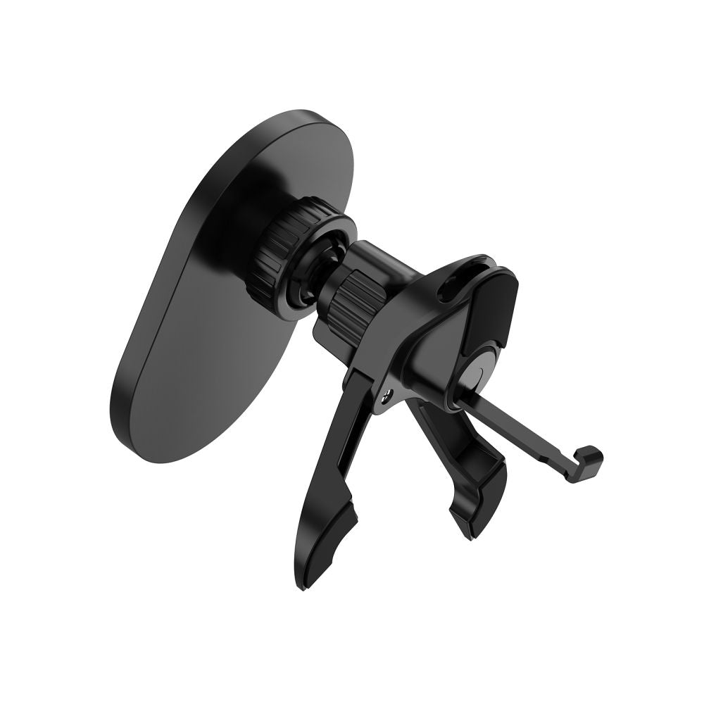 Support de téléphone pour voiture avec chargement sans fil TECH-PROTECT MM15W-V6 MAGNETIC MAGSAFE STABLE VENT CAR MOUNT CHARGEUR SANS FIL 15W NOIR/NOIR