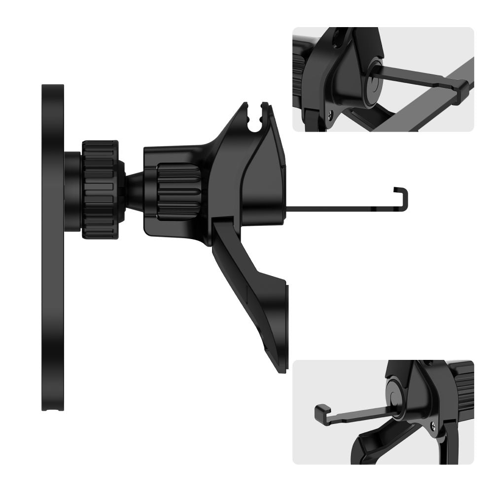 Support de téléphone pour voiture avec chargement sans fil TECH-PROTECT MM15W-V6 MAGNETIC MAGSAFE STABLE VENT CAR MOUNT CHARGEUR SANS FIL 15W NOIR/NOIR