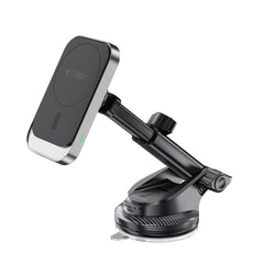 Support de téléphone pour voiture avec chargement sans fil TECH-PROTECT MM15W-V9 MAGNETIC MAGSAFE SUPPORT DE TABLEAU DE BORD ET DE VENTILATION CHARGEUR SANS FIL 15W NOIR