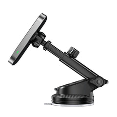 Support de téléphone pour voiture avec chargement sans fil TECH-PROTECT MM15W-V9 MAGNETIC MAGSAFE SUPPORT DE TABLEAU DE BORD ET DE VENTILATION CHARGEUR SANS FIL 15W NOIR
