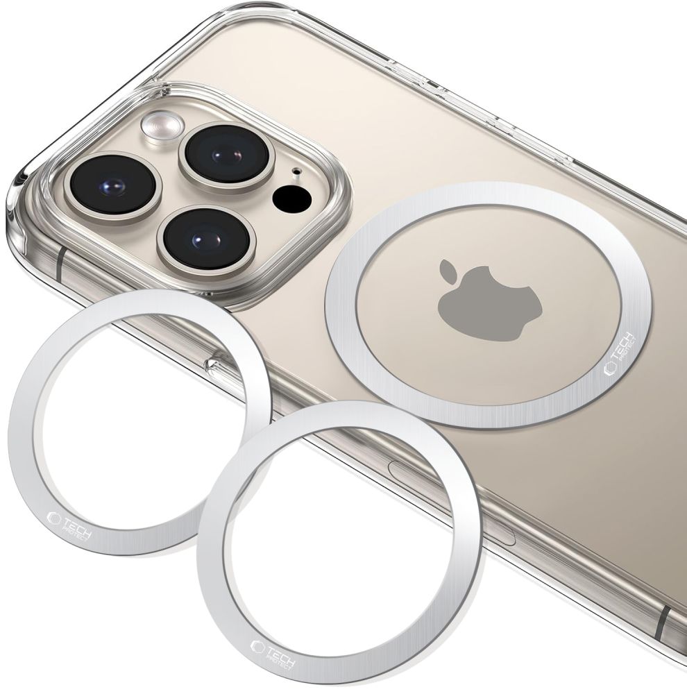 TECH-PROTECT MMP-110 2EN1 BAGUE MAGNETIQUE MAGSAFE ARGENT & ARGENT