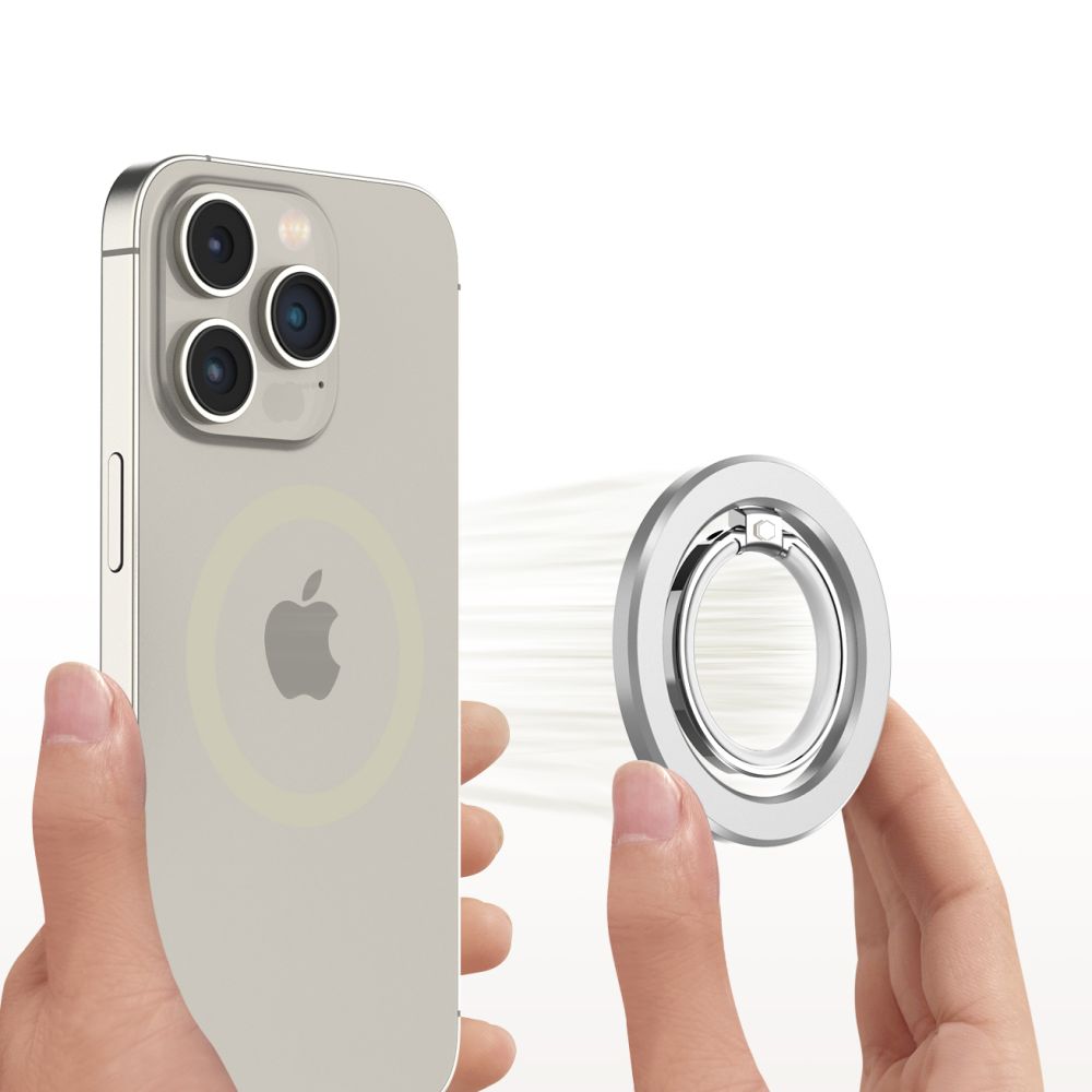 Support de doigt TECH-PROTECT MMR300 MAGSAFE BAGUE DE TÉLÉPHONE ARGENT