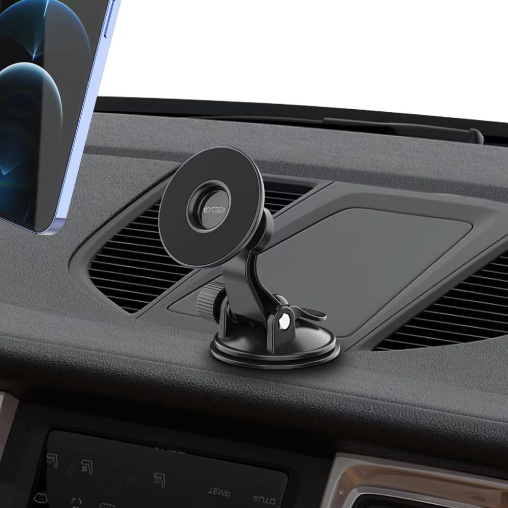SUPPORT / CHARGEUR DE VOITURE TECH-PROTECT N50 MAGNETIC MAGSAFE MONTAGE TABLEAU DE BORD & VENT NOIR