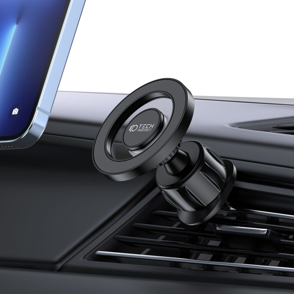 SUPPORT DE VOITURE TECH-PROTECT N51 MAGNETIQUE MAGSAFE POUR TABLEAU DE BORD ET VENTILATION NOIR