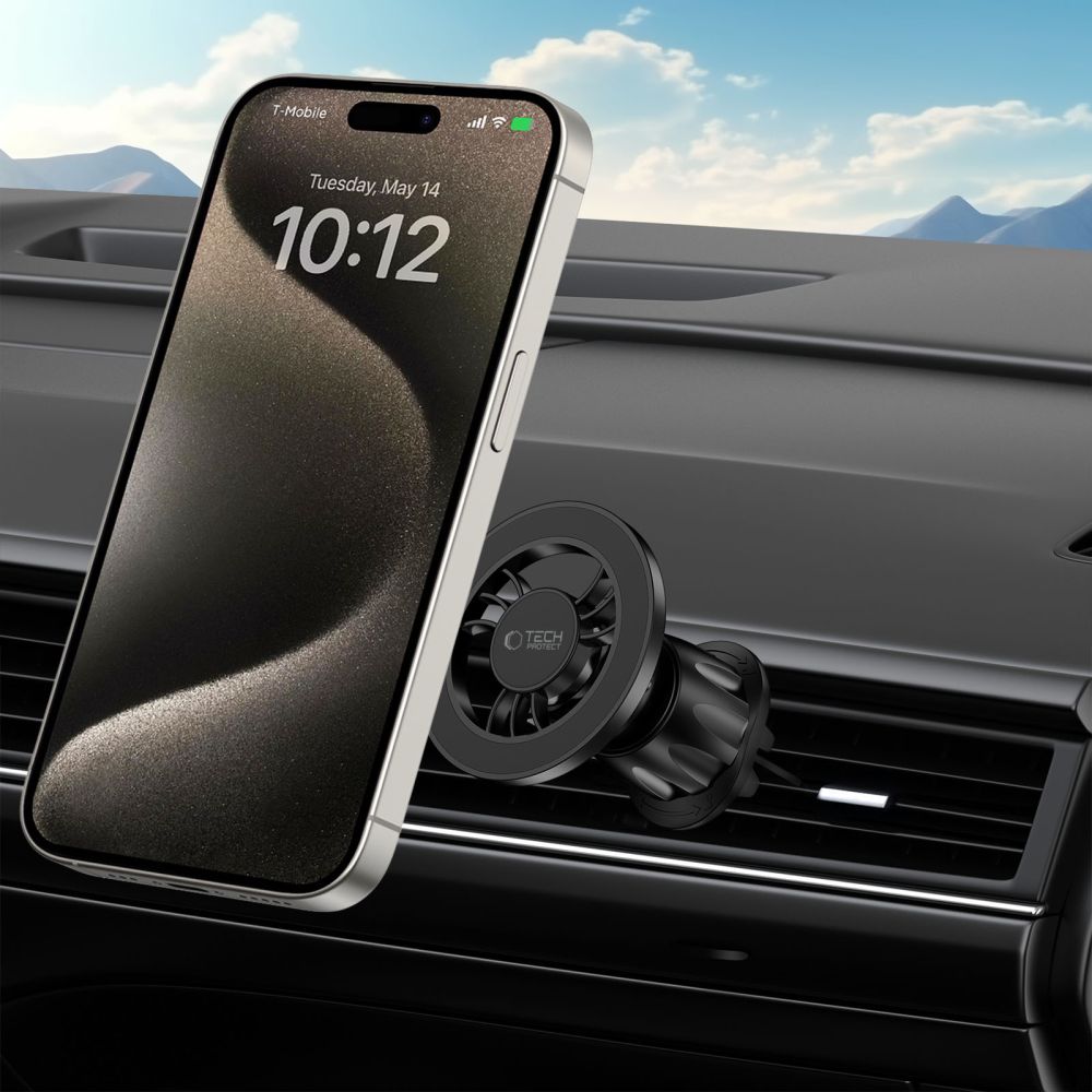 Support de téléphone pour voiture TECH-PROTECT N56 MAGNETIC MAGSAFE CD & VENT NOIR