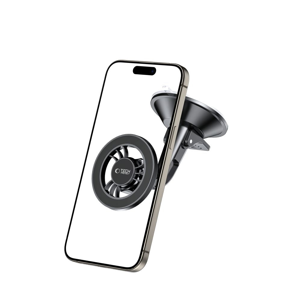 Support de téléphone pour voiture TECH-PROTECT N56 MAGNETIC MAGSAFE DASHBOARD SHRT MONTAGE AUTO NOIR