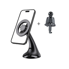 SUPPORT DE TÉLÉPHONE POUR VOITURE TECH-PROTECT N56 MAGNETIC MAGSAFE TABLEAU DE BORD UNRG & MONTAGE VENT BLACK