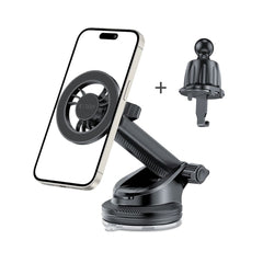 SUPPORT DE TÉLÉPHONE POUR VOITURE TECH-PROTECT N56 MAGNETIC MAGSAFE TABLEAU DE BORD & SUPPORT D'AÉRATION NOIR