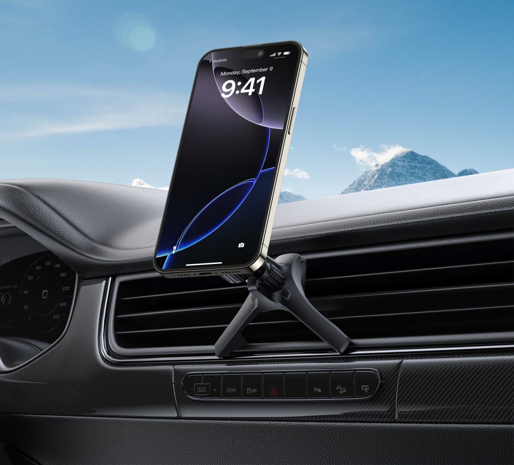 SUPPORT DE TÉLÉPHONE POUR VOITURE TECH-PROTECT N56 MAGNETIC MAGSAFE STABLE VENT CAR MOUNT NOIR