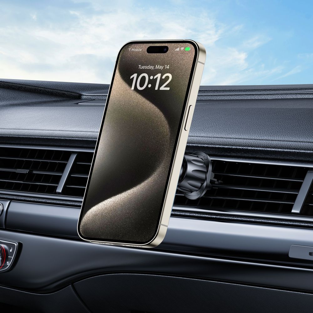 SUPPORT DE TÉLÉPHONE POUR VOITURE SANGLE TECH-PROTECT N56 MAGNETIC MAGSAFE VENT MONTAGE DE VOITURE NOIR