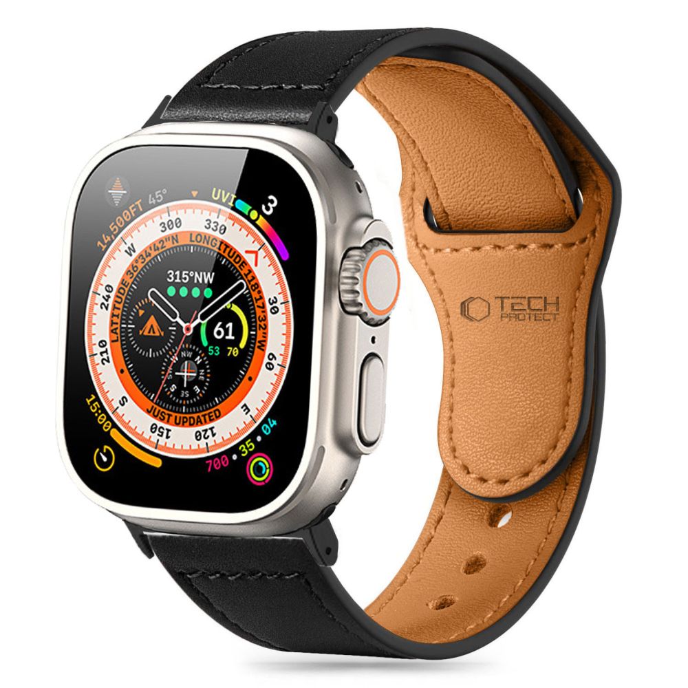 BRACELET DOOP NATURALFIT APPLE WATCH 6 / 7 / 8 / 9 / 10 / SE / ULTRA 1 / 2 (44 / 45 / 46 / 49 MM) NOIR