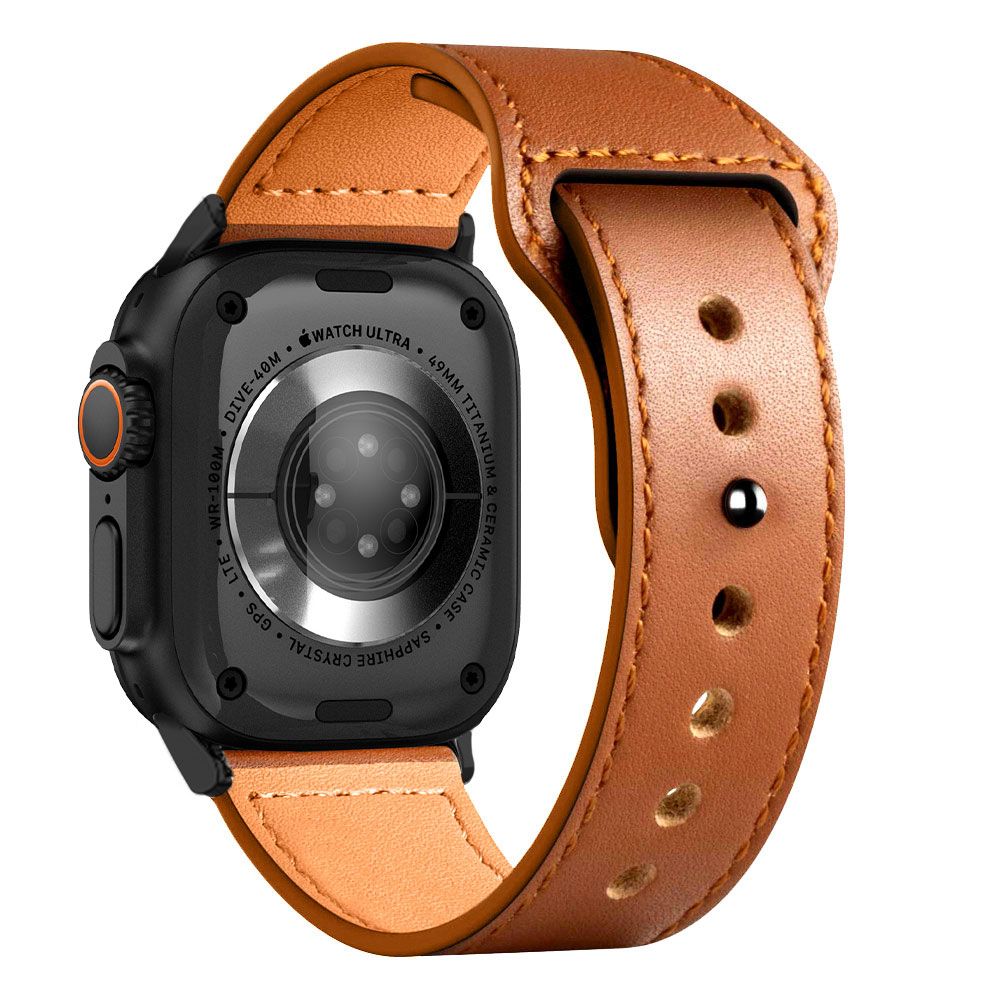 BRACELET DOOP NATURALFIT APPLE WATCH 6 / 7 / 8 / 9 / 10 / SE / ULTRA 1 / 2 (44 / 45 / 46 / 49 MM) MARRON