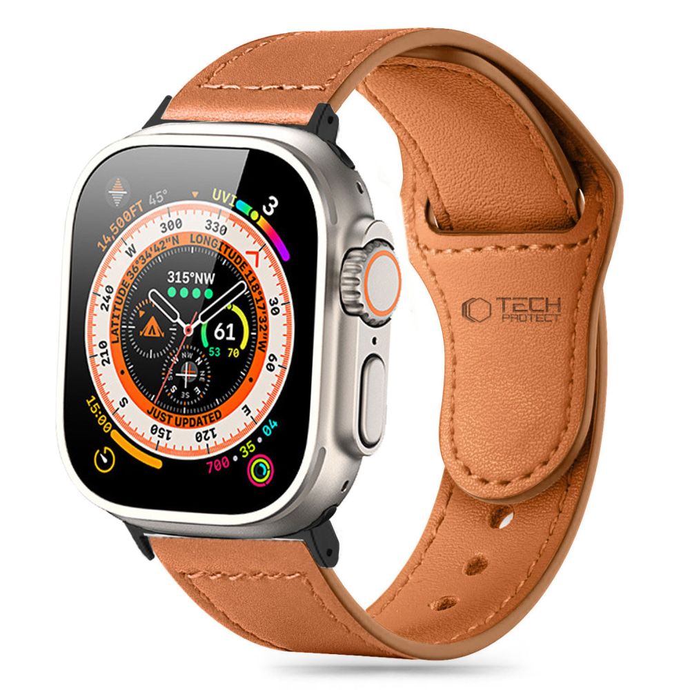 BRACELET DOOP NATURALFIT APPLE WATCH 6 / 7 / 8 / 9 / 10 / SE / ULTRA 1 / 2 (44 / 45 / 46 / 49 MM) MARRON