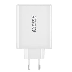 CHARGEUR RÉSEAU POUR MOBILE ET TABLETTE TECH-PROTECT NC100W-GAN CHARGEUR RÉSEAU 4 PORTS PD100W/QC3.0 NOIR